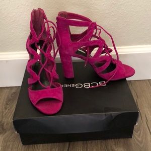 New heeled sandals, never been used.